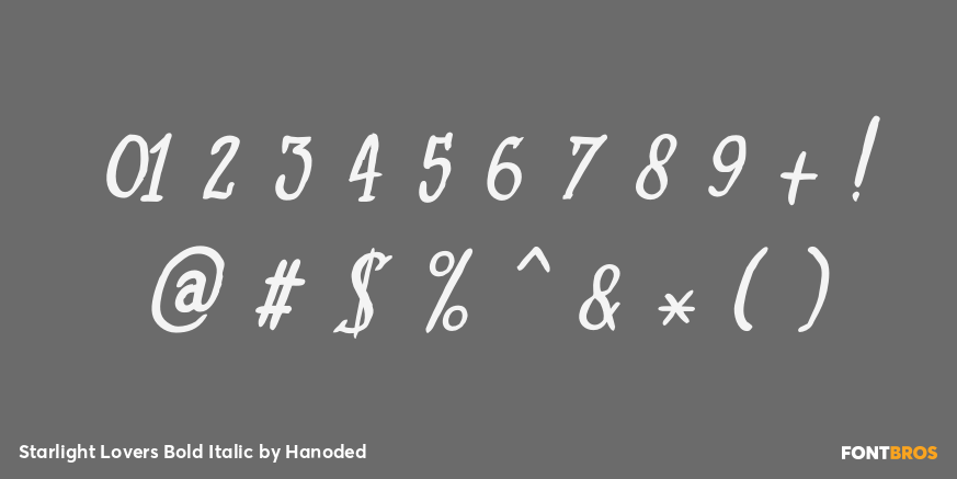 Starlight Lovers Bold Italic Font Poster #4