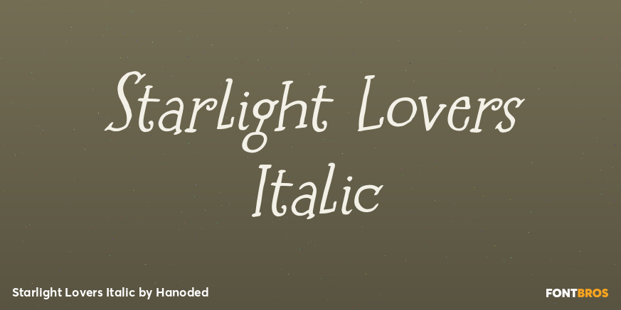 Starlight Lovers Italic Font Poster #1