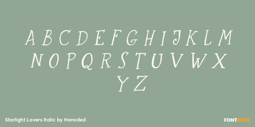 Starlight Lovers Italic Font Poster #2