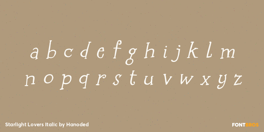 Starlight Lovers Italic Font Poster #3