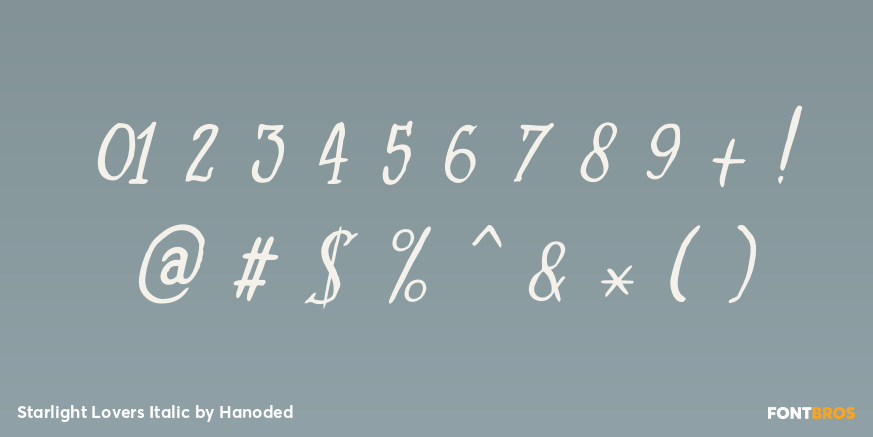 Starlight Lovers Italic Font Poster #4