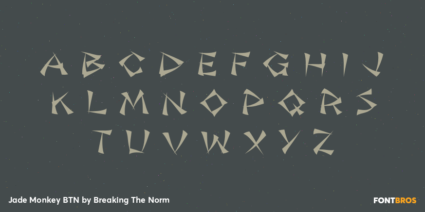 Jade Monkey BTN Font Poster #3