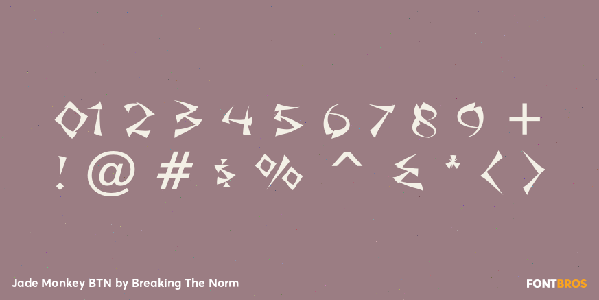 Jade Monkey BTN Font Poster #4