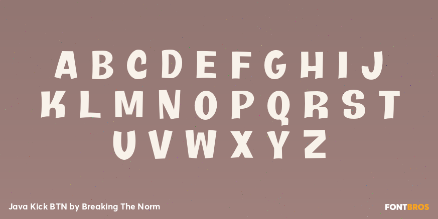 Java Kick BTN Font Poster #2