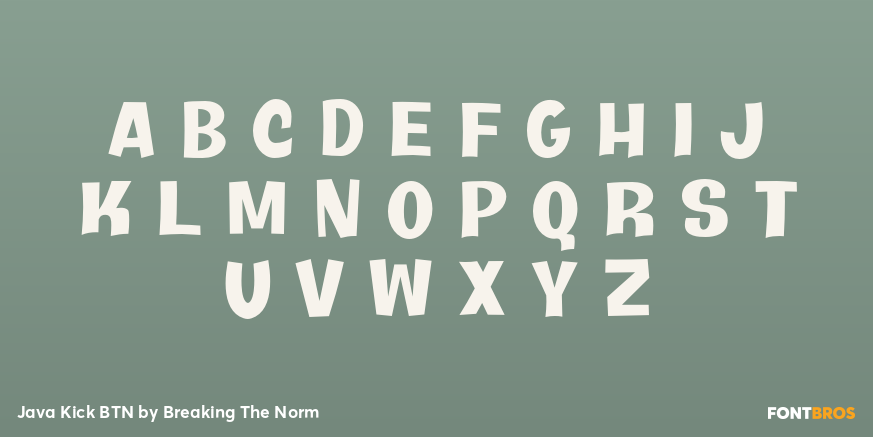 Java Kick BTN Font Poster #3