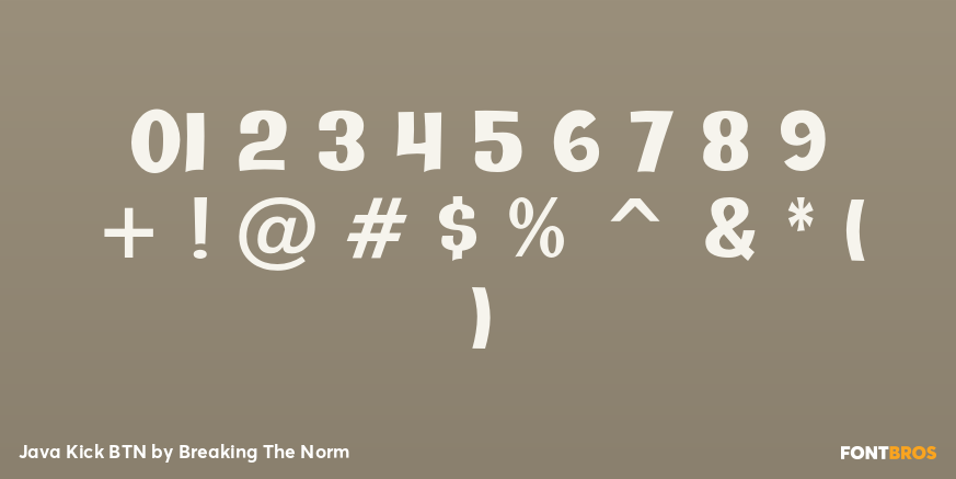 Java Kick BTN Font Poster #4