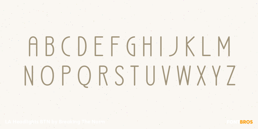 LA Headlights BTN Font Poster #2