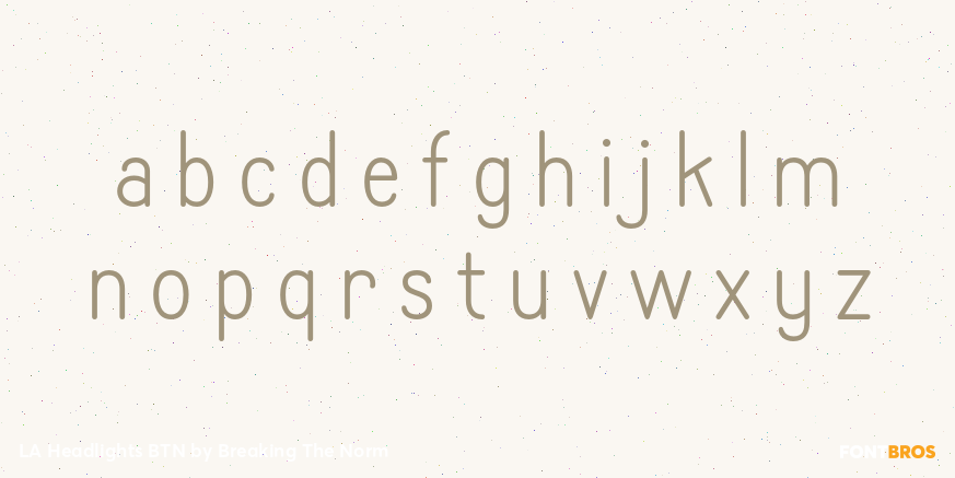 LA Headlights BTN Font Poster #3