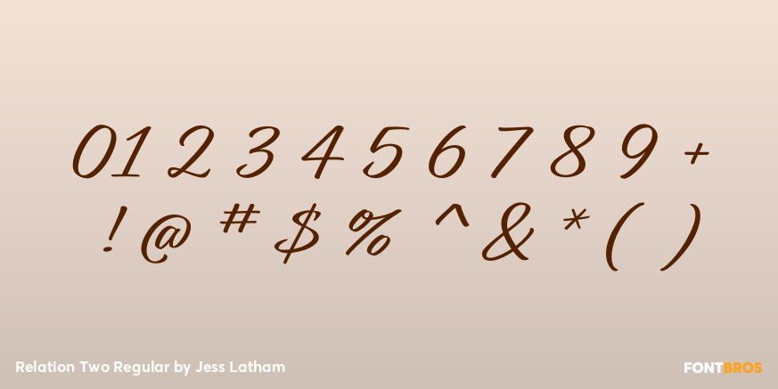 Relation Two Regular Font Poster #4