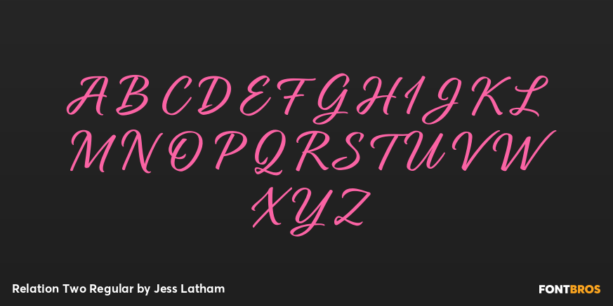 Relation Two Regular Font Poster #2