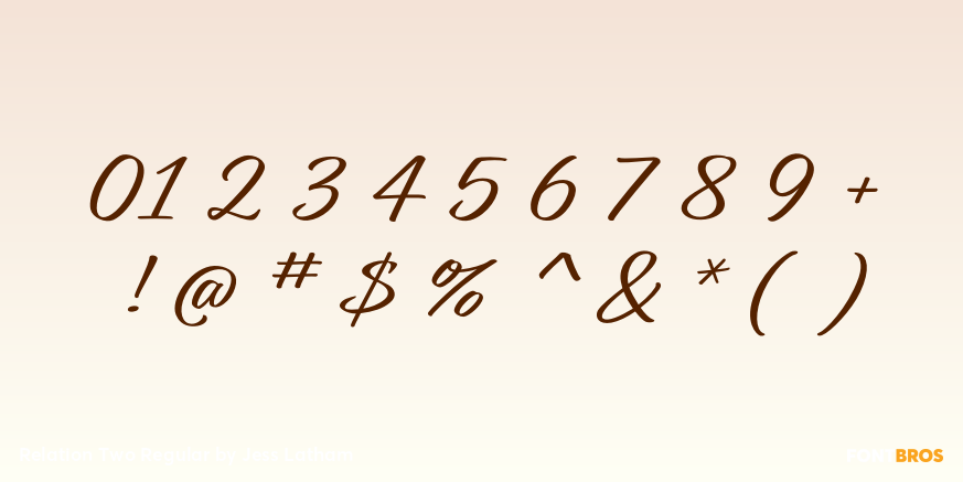 Relation Two Regular Font Poster #4