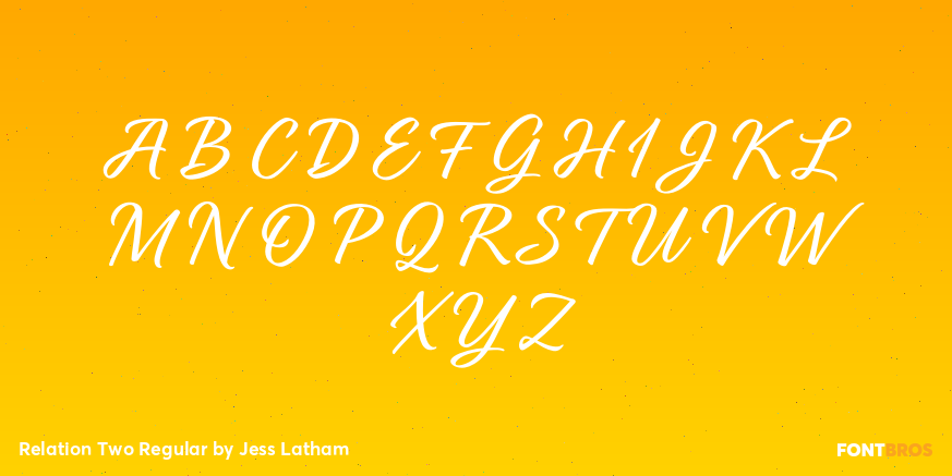 Relation Two Regular Font Poster #2