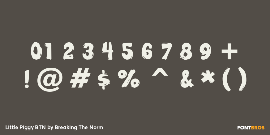 Little Piggy BTN Font Poster #1