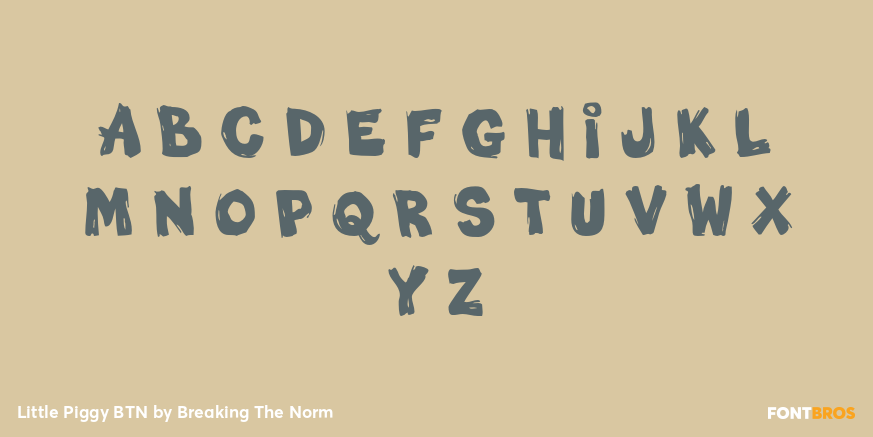Little Piggy BTN Font Poster #2