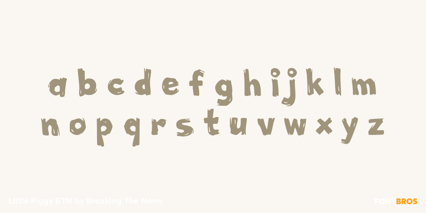Little Piggy BTN Font Poster #3