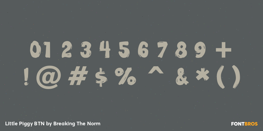 Little Piggy BTN Font Poster #4
