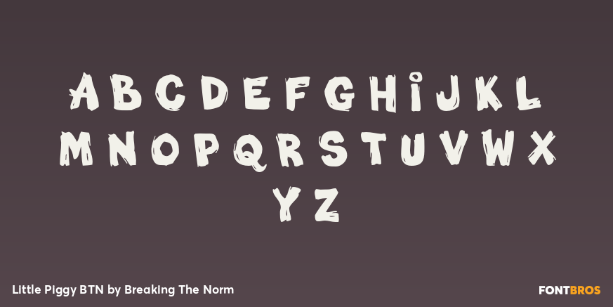 Little Piggy BTN Font Poster #1
