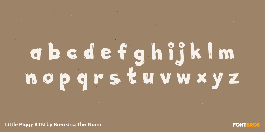 Little Piggy BTN Font Poster #1