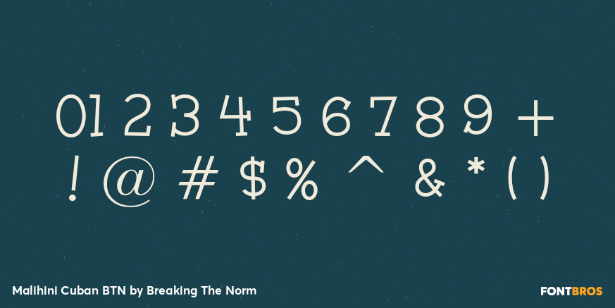 Malihini Cuban BTN Font Poster #4