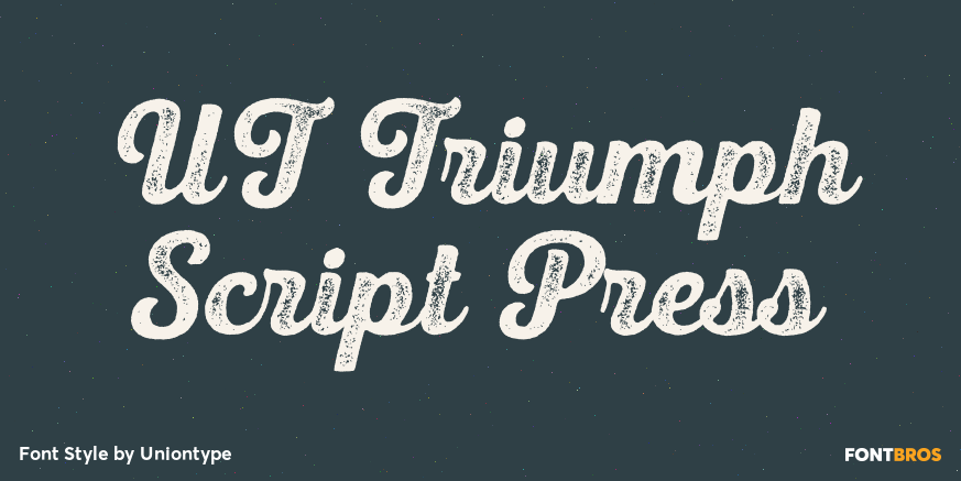 UT Triumph Script Press Poster