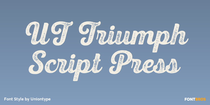 UT Triumph Script Press Poster