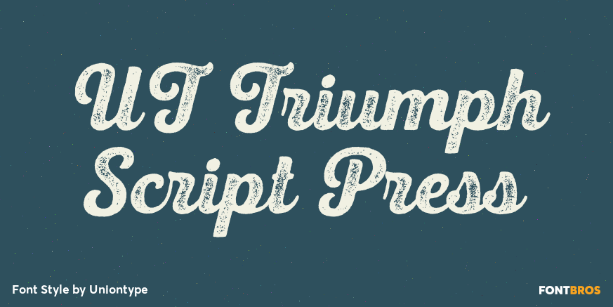 UT Triumph Script Press Poster