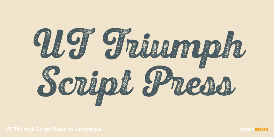 UT Triumph Script Press Poster