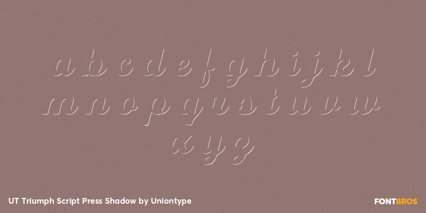 UT Triumph Script Press Shadow Font Poster #1