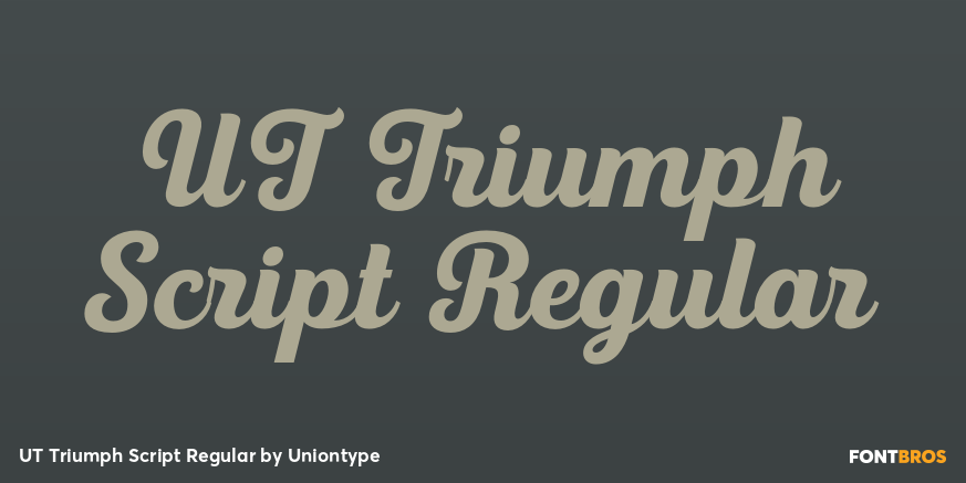 UT Triumph Script Regular Font Poster