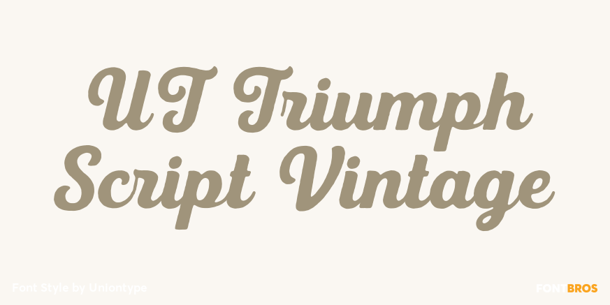 UT Triumph Script Vintage Poster