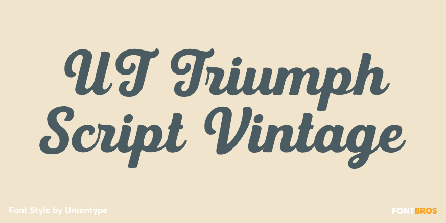 UT Triumph Script Vintage Poster