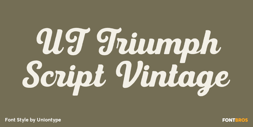 UT Triumph Script Vintage Poster