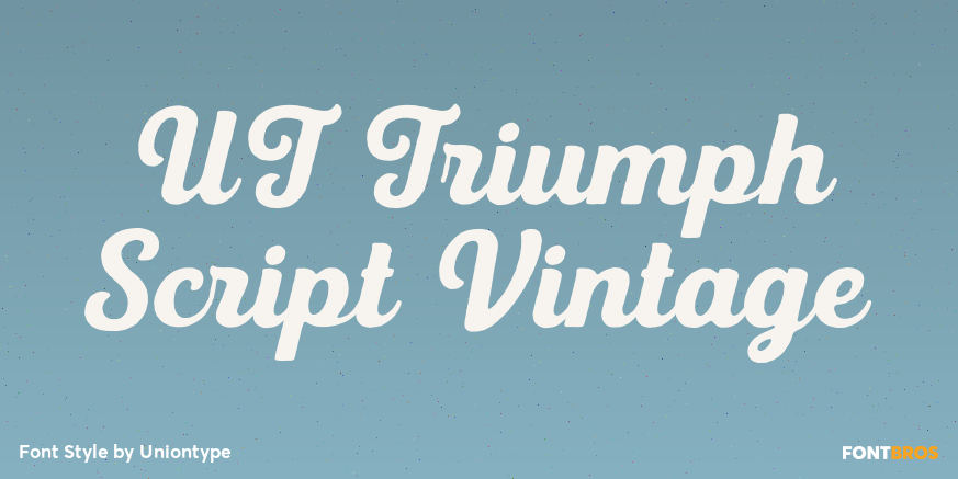 UT Triumph Script Vintage Font Poster