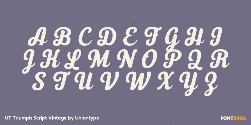 UT Triumph Script Vintage Font Poster #2