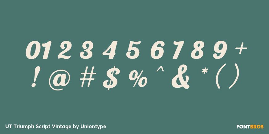 UT Triumph Script Vintage Font Poster #4
