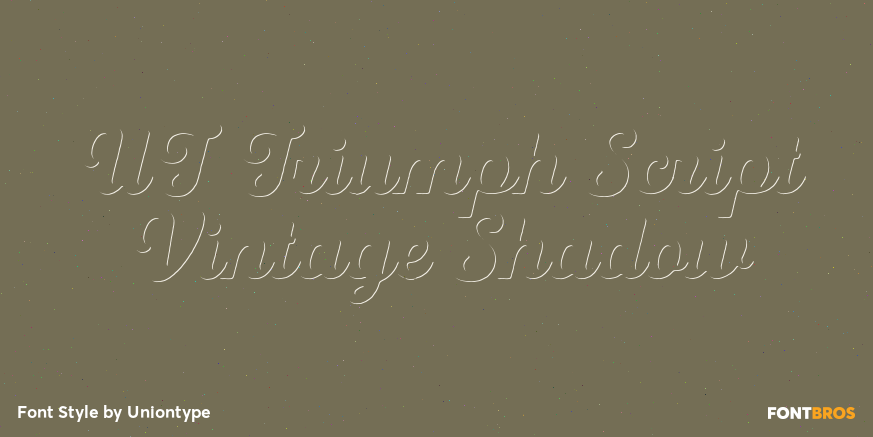 UT Triumph Script Vintage Shadow Poster