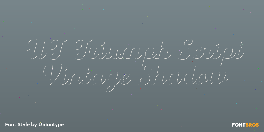 UT Triumph Script Vintage Shadow Poster