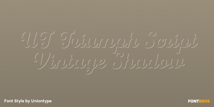 UT Triumph Script Vintage Shadow Poster