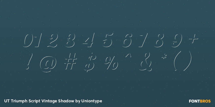 UT Triumph Script Vintage Shadow Font Poster #1