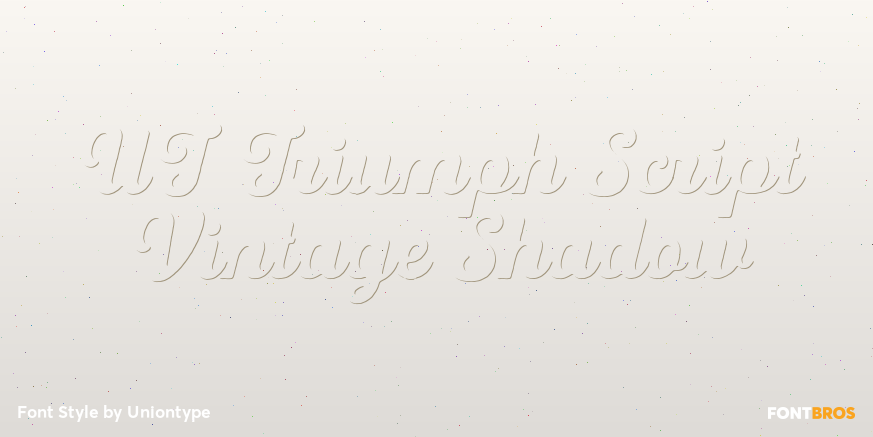UT Triumph Script Vintage Shadow Font Poster