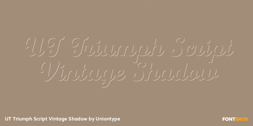 UT Triumph Script Vintage Shadow Poster