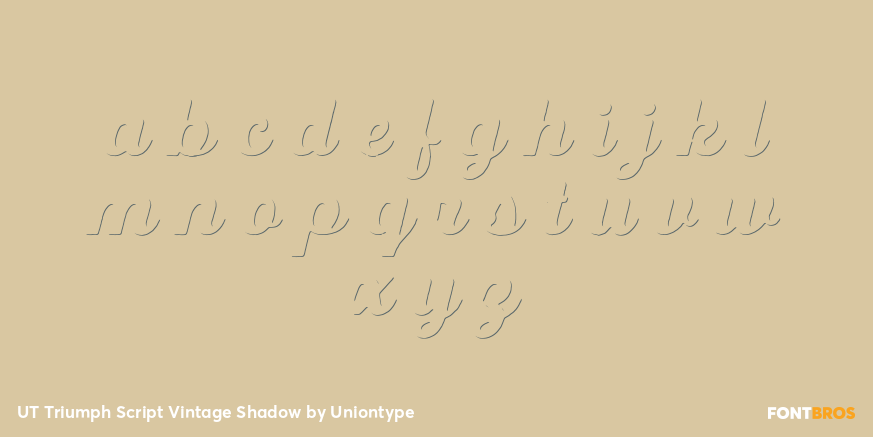 UT Triumph Script Vintage Shadow Font Poster #3