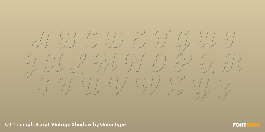 UT Triumph Script Vintage Shadow Font Poster #1
