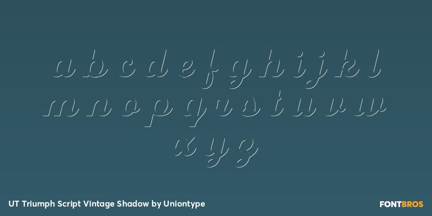 UT Triumph Script Vintage Shadow Font Poster #1