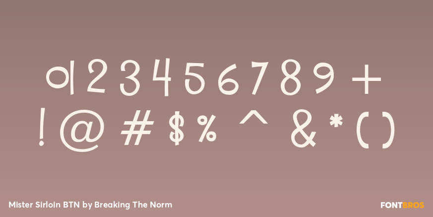 Mister Sirloin BTN Font Poster #4