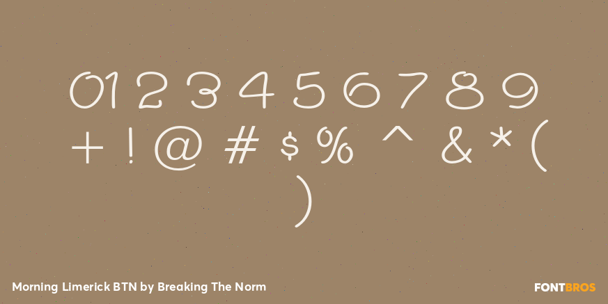 Morning Limerick BTN Font Poster #4