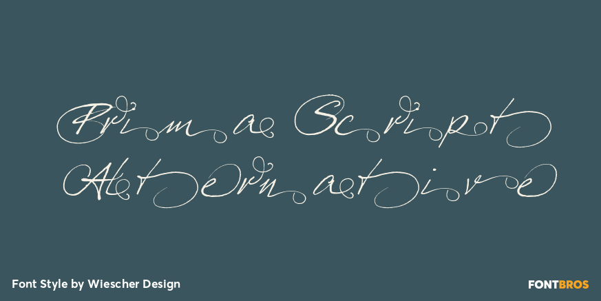 Prima Script Alternative Font Poster #1
