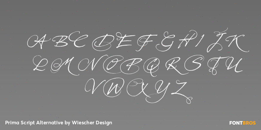 Prima Script Alternative Font Poster #2