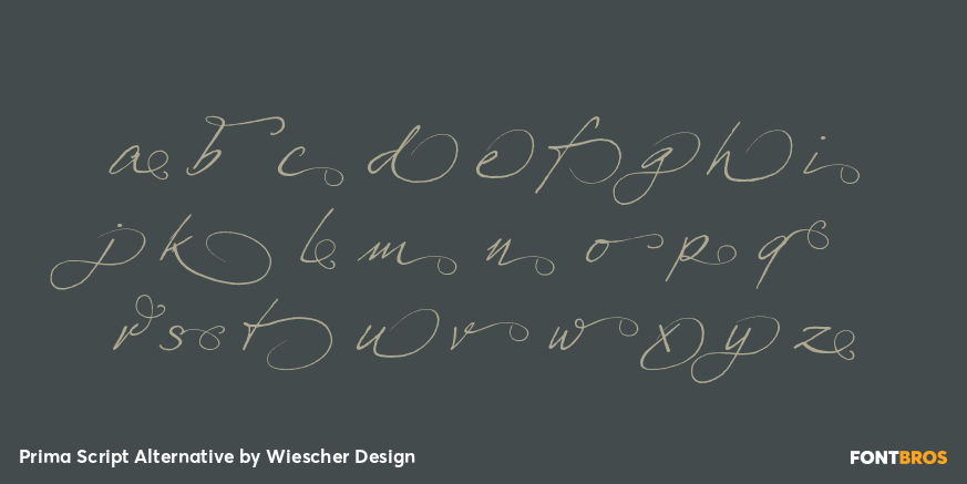 Prima Script Alternative Font Poster #3