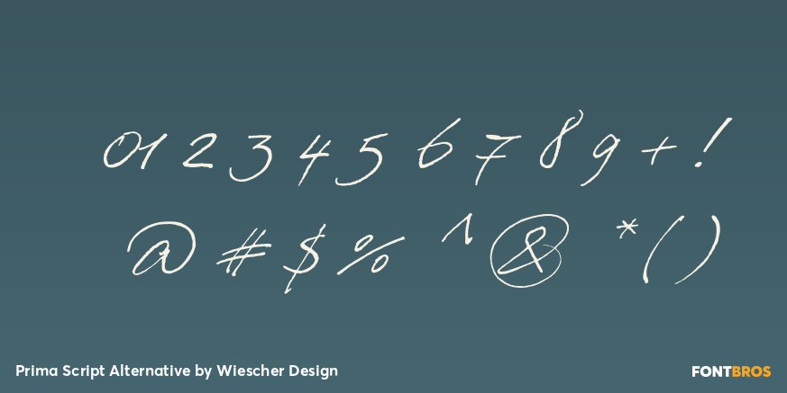 Prima Script Alternative Font Poster #4
